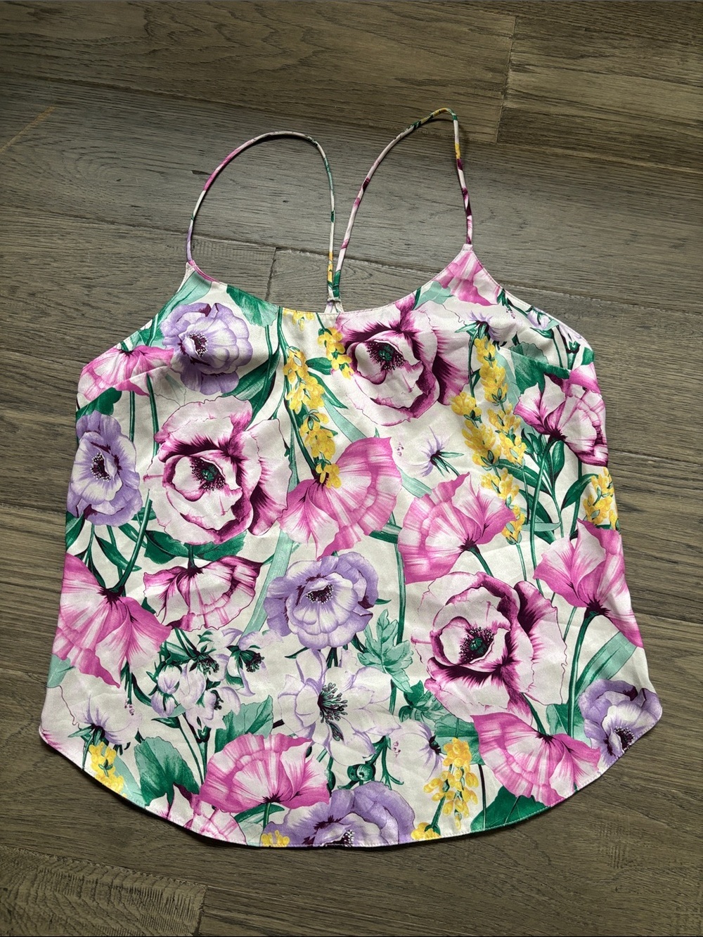 Victoria’s Secret | Satin Sleeveless Slip Top Floral Chemise Size Small